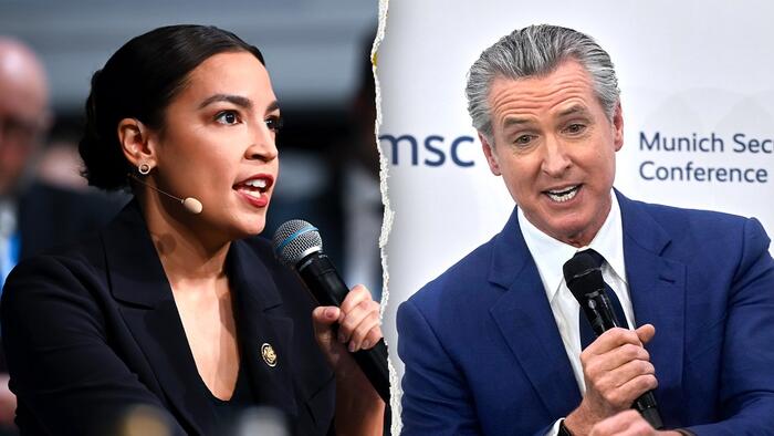 Giddy EU Elites Welcome Newsom & AOC's Brave New World (Same As The Broken Old World Order)