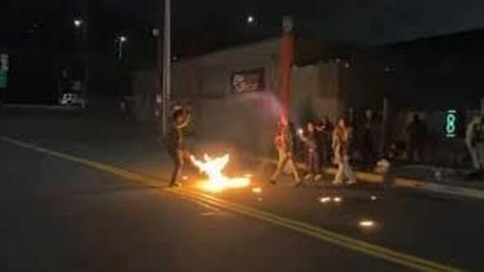 Watch: Antifa Activist Accidentally Sets Himself On Fire While Burning American Flag