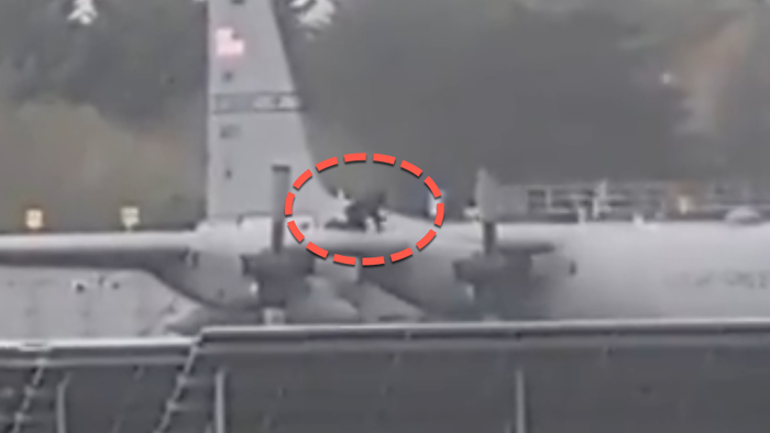 Watch: Axe-Wielding Man Attacks U.S. C-130 Cargo Plane At Irish Airport