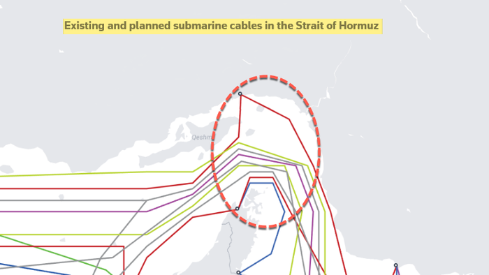 Iran-Linked Media Floats Data Tax On Hormuz Undersea Internet Cables