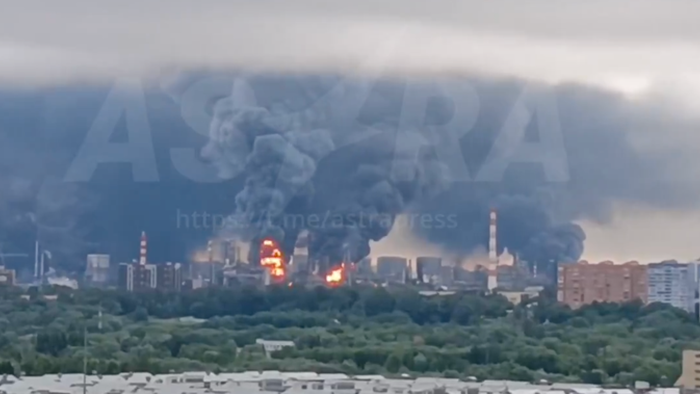 Massive Ukrainian Drone Swarm Attack On Moscow Hits Refinery