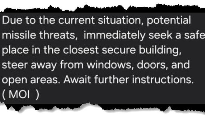 UAE Retracts Warning About "Potential Missle Threat"