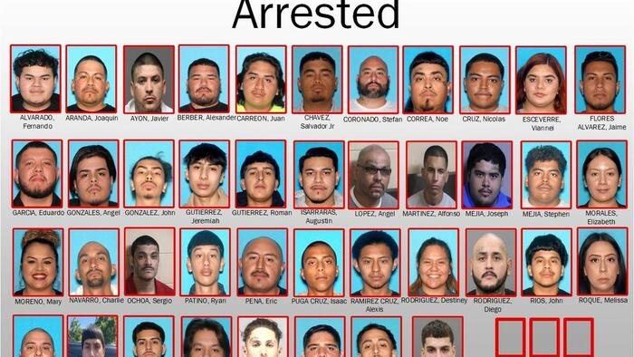 69 Arrested In 'Operation Hands Down' Targeting Central California Gangs