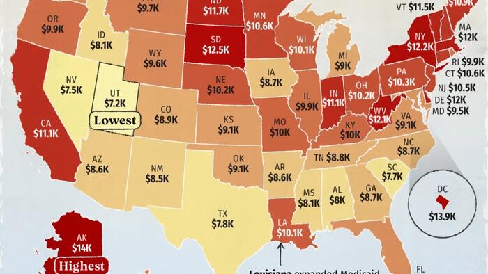 zerohedge.com - Tyler Durden - Mapping Americans' Per Capita Health Care Spending By State
