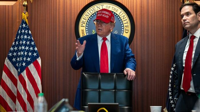 Trump Briefed On All-Out War Plans, Still Eyes Diplomacy, As Iran Reminds US: 'Muzzle Your Pets In Tel Aviv'