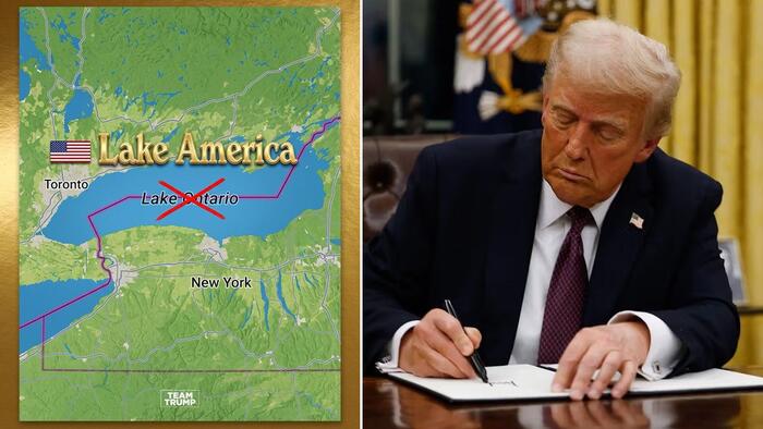 Trump Officially Renames Lake Ontario To “Lake America” Trump Officially Renames Lake Ontario To “Lake America”