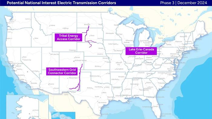 DOE Cancels 3 National Transmission Corridors, Citing "Green New Scam"