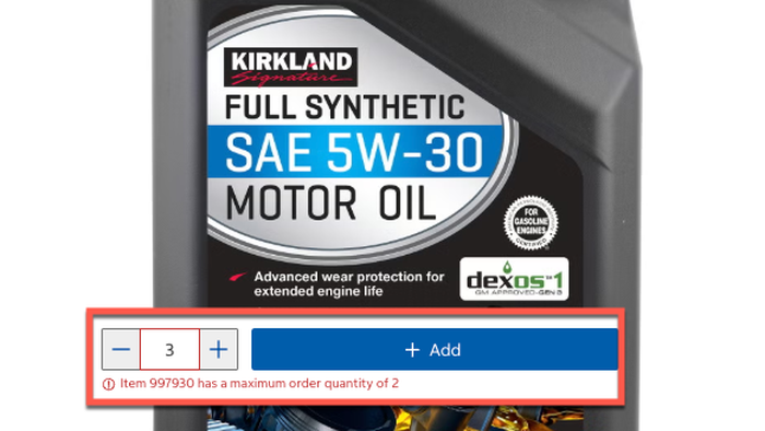 Costco Begins Rationing Kirkland Signature Motor Oil As Refined Crisis Spreads