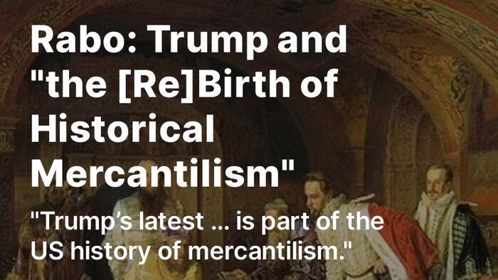 Michael Every: Trump and "the Birth of Historical Mercantilism" - Vimarsana News