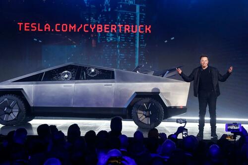 First Tesla Cybertruck Rolls Off Production Line At Gigafactory Texas