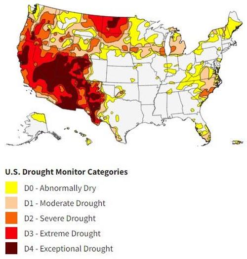 California And Nevada Are Now 100% In Drought 2