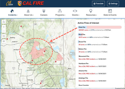 Dixie Fire Now Single Largest Wildfire In California
History, Only 21% Contained 2