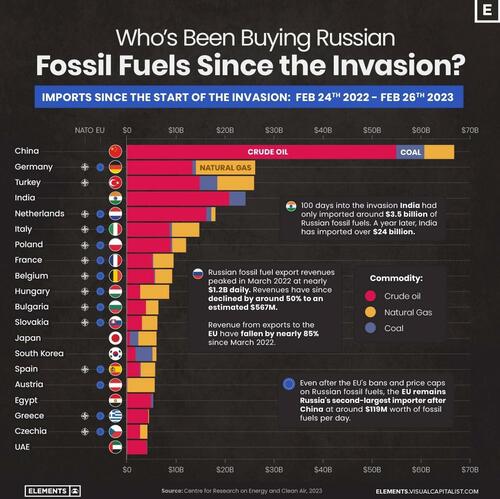 Which Countries Are Buying Russian Fossil Fuels?