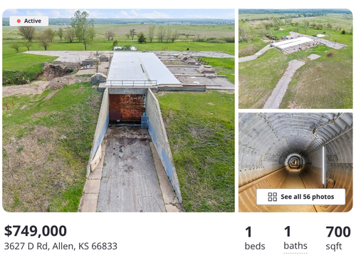 Zillow Gone Wild: Ex-ICBM Silo In Kansas Dubbed A ‘Zombie-Proof Underground Fortress’, Listed For $749k