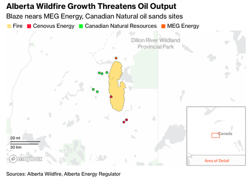 Alberta Wildfires Threaten Oil Sands Output; Energy Experts Closely Monitoring Inferno