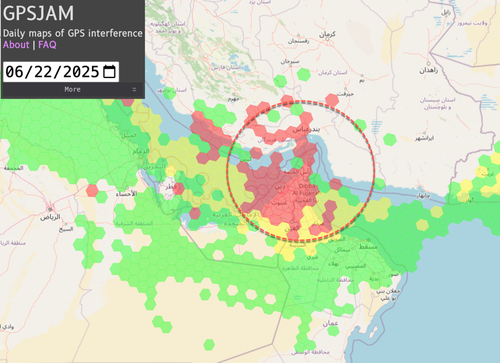 Widespread GPS Jamming Across Strait Of Hormuz; Six Supertankers Perform Abrupt U-Turns