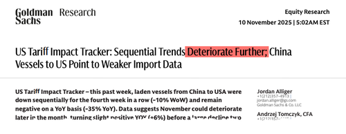 U.S. & China Freeze Shipping Probes As Goldman Warns Key Trade Routes Set To “Deteriorate Further”