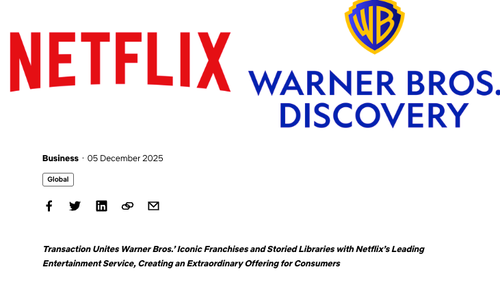 Netflix To Buy Warner Bros In $72 Billion Deal; Hollywood Goes Into Panic Mode