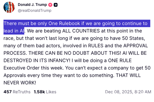 Trump Readies “One-Rule” Executive Order Aimed At Centralizing AI Regulation Trump Readies “One-Rule” Executive Order Aimed At Centralizing AI Regulation