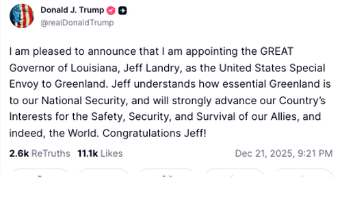 Denmark Furious After Trump Names Special Envoy To Greenland