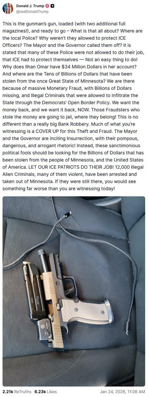 "Let Our ICE Patriots Do Their Job": Trump Rages After Armed Suspect Shot By Border Patrol Dies