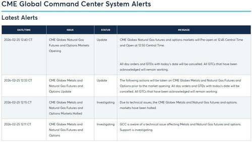 CME Halts All Metals, NatGas Markets Due To "Technical Issues"