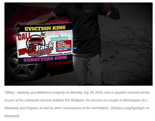 Demand For "Squatter King Removal" Erupts As Maryland's Left-Wing Housing Utopia Backfires