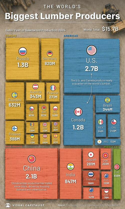Got Wood? These Are The World's Biggest Lumber Producers
