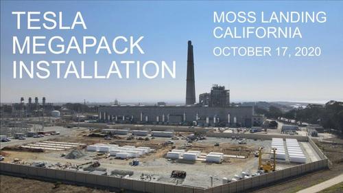 Tesla Megapack installation in Moss Landing California