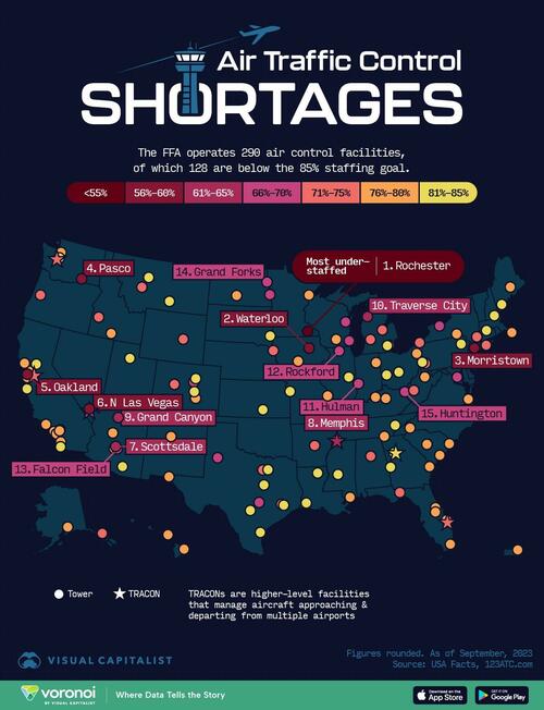 Mapping Every Understaffed Air Traffic Control Tower In The US Mapping Every Understaffed Air Traffic Control Tower In The US