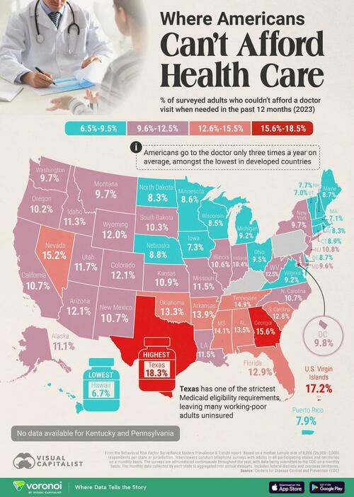Where Americans Can’t Afford Healthcare