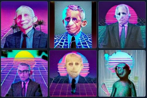 An AI's take on "Anthony Fauci Vaporwave Monkeypox"