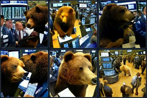 Bulls and bears on the NYSE.