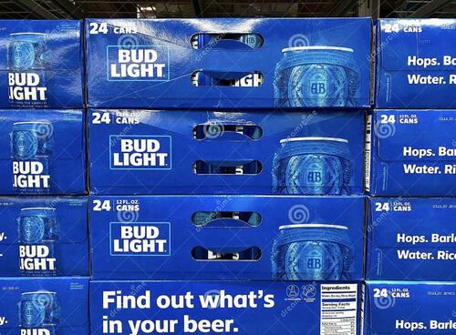 Cases of unsold Bud Light