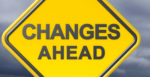 Road sign reading "Changes Ahead"