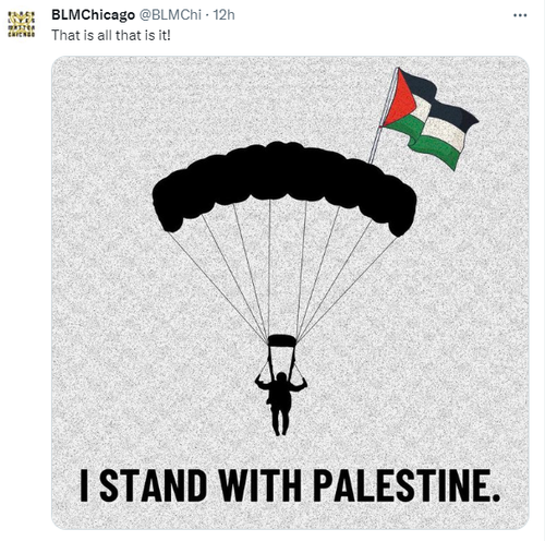 Pro-Hamas tweet by Chicago BLM