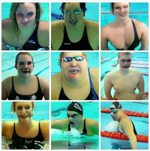 The DALL-E Mini artificial intelligence's response to the prompt, "M-to-F Transsexual swim champion"