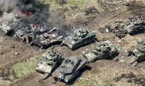 Destroyed Bradleys and Leopards in Ukraine