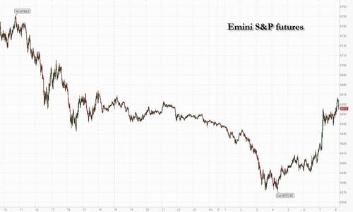 Futures Rebound From Overnight Plunge After Trump Eases Trade Fears