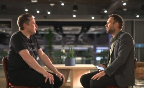 Elon Musk and BBC Reporter James Clayton