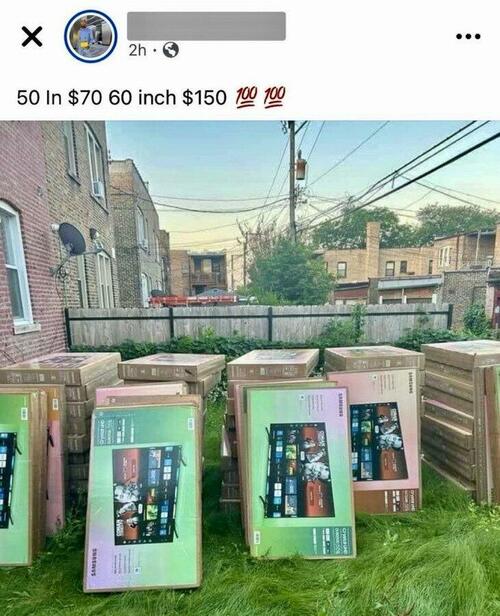 Watch: Mob Loots Freight Train Of Flat Screen TVs In Lawless Chicago
