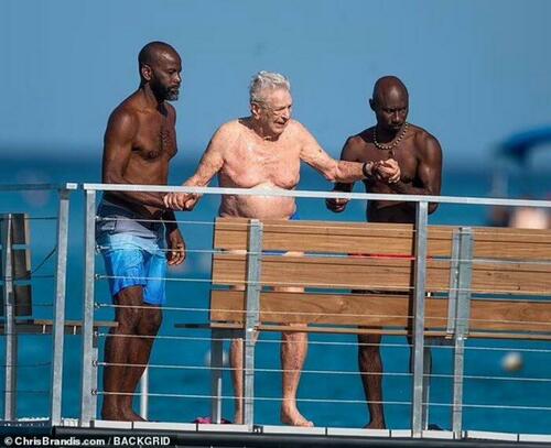George Soros on holiday in Barbados.