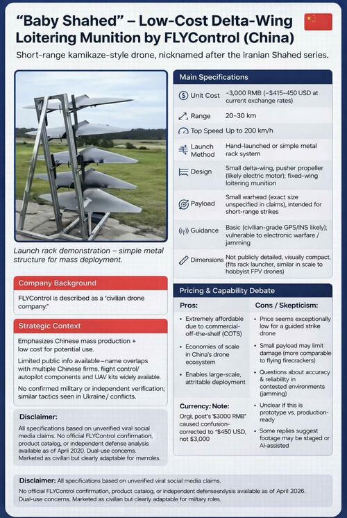 China Produces "Baby Shahed" Kamikaze Drones For $500