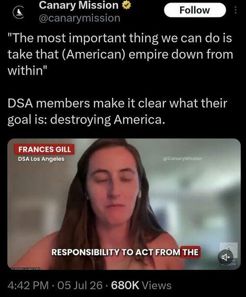 White DSA Member Inadvertently Exposes Socialist Playbook: "Secret Nazis" Are Fine If They Advance Agenda