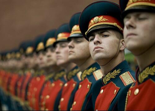 A Russian honor guard.