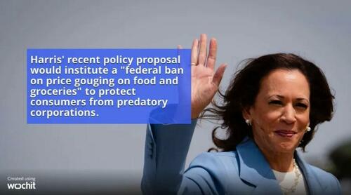 Picture of Kamala with a quote about her price controls.