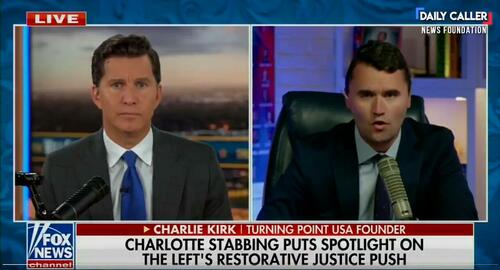 Charlie Kirk speaking about the the killing of Iryna Zarutska on Fox News. Kirk posted a link to this segment on X shortly before he was killed. 