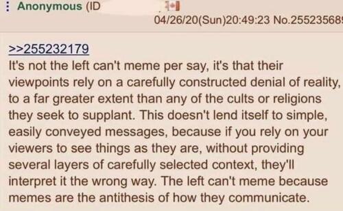 Why the Left can't meme.