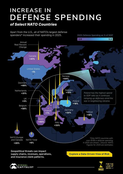 Which NATO Countries Boosted Defense Spending The Most In 2025?