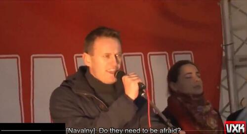 Alexie Navalny at an anti-minority rally. 